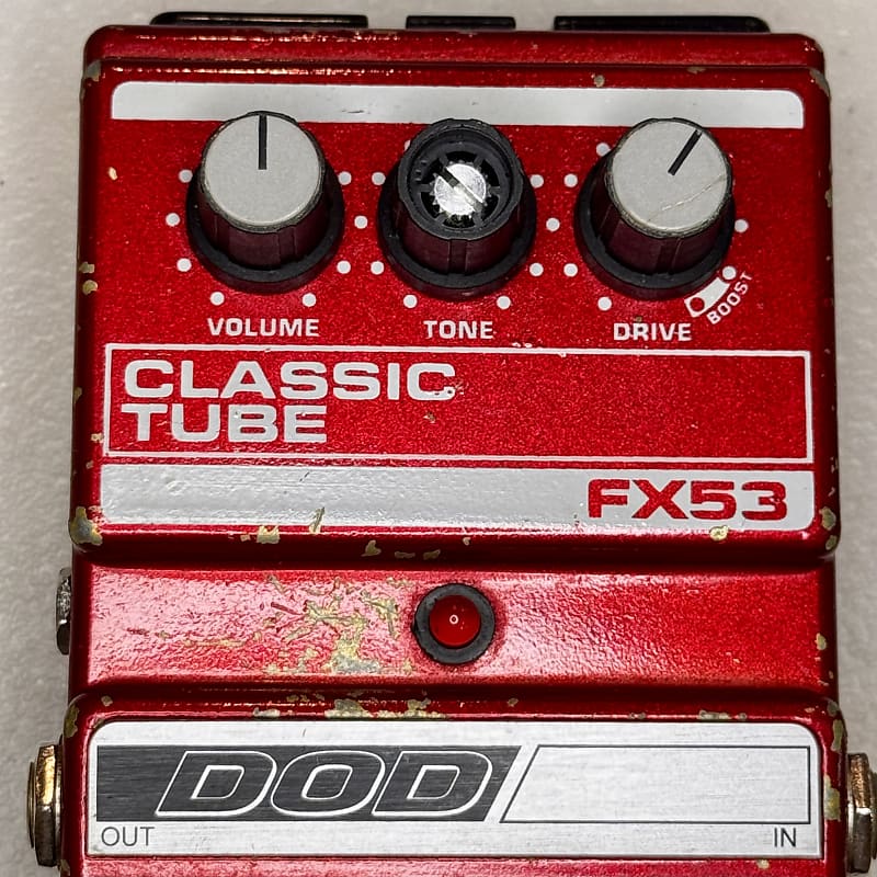 Vintage fx 53 classic tube guitar pedal/distortion/in box/with online instructions/red/unique/rare/excellent ++/free shipping