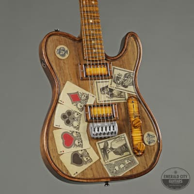 2018 Walla Walla Guitar Company Maverick Crystal Top “Aces and Skullz” for sale