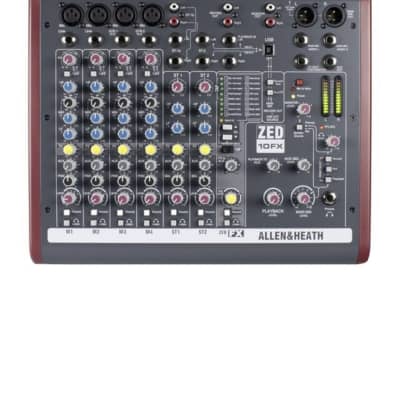 Allen & Heath ZED-10FX 10-Channel Mixer w/ Effects | Reverb