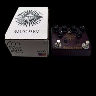 Analogman King of Tone V4 with Four Jack and Toggle Options | Reverb