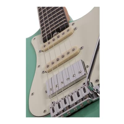 Schecter Nick Johnston Traditional H/S/S 6-String Electric Guitar (Atomic Green) with Carrying Case Bundle image 5