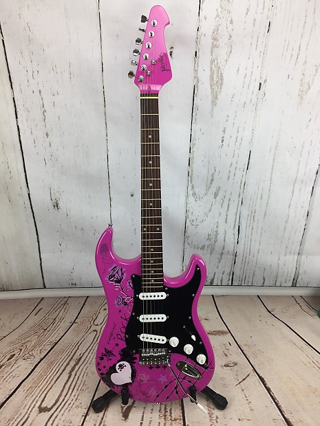 Jaxville pink punk electric guitar new arrivals