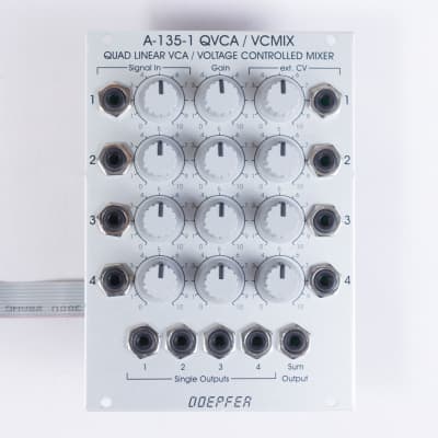 Doepfer A-135-1 QVCA / VCMIX Quad Linear VCA and Voltage Controlled Mixer 2010s - Silver image 1