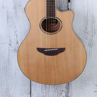 Yamaha APX600 Thinline Cutaway Acoustic Electric Guitar Natural Gloss Finish image 3