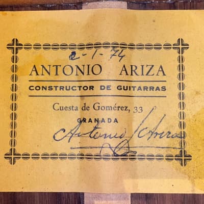 Antonio Ariza 1974 fine handmade guitar from Granada - huge sound and great playability - check video! image 13