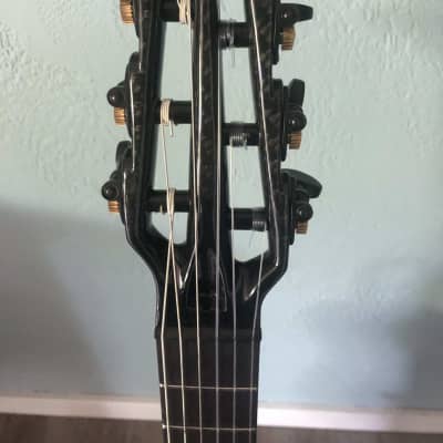 Emerald X10 Slimline Nylon Hybrid Electro Acoustic Guitar 2023 - Black Carbon Fiber image 3