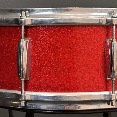 Gretsch Round Badge Red Sparkle snare drum trio 4x14, 5.5x14, 6.5x14 image 14