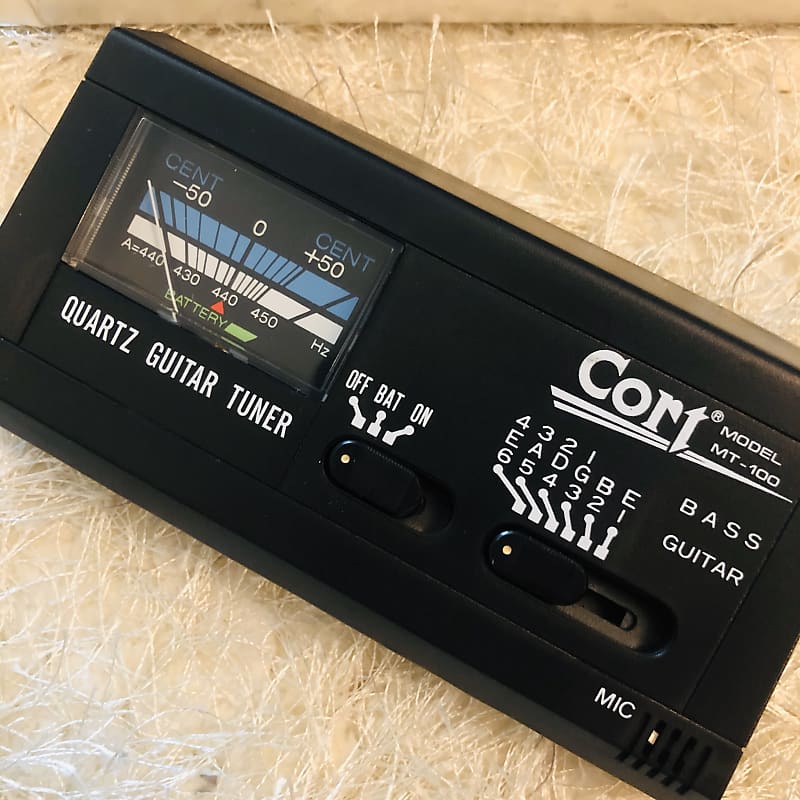 Cort MT100 Black Vintage Quartz Guitar Tuner Reverb