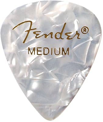 Fender 351 Premium Medium White Moto Pick X 12 image 1