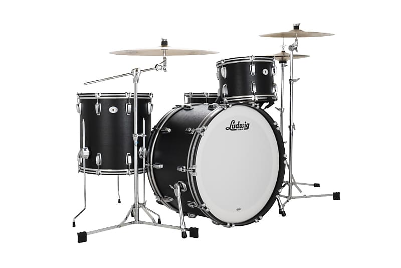 Ludwig Limited Edition Legacy Mahogany Black Cat Fab Drum Set image 1