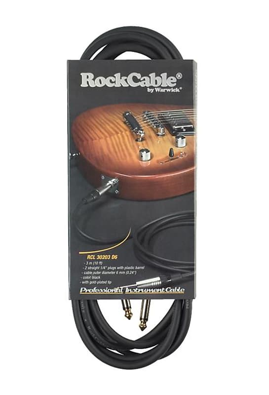 RockCable Microphone Cable - XLR (female) / TRS (6.3 mm / 1/4), Balanced,  Color Coded - 2 m / 6.6 ft