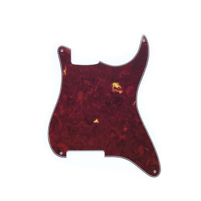 Allparts Stratocaster Pickguard Red Tortoise Shell (Outline Only w/o Holes) image 2