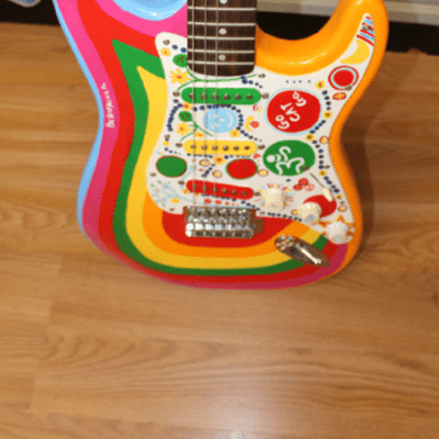 Fender SQUIRE 2005 George Harrison "ROCKY" Hand Painted Fender Guitar Beatles ~ Free Shippi image 2