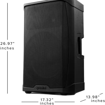 Gemini GD-115BT 1000-Watt Active PA Speaker with Bluetooth - Black image 7