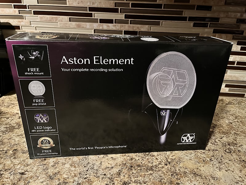 Aston Element Bundle Active Moving Coil Cardioid Large Diaphragm Condenser Microphone 2020 - Present - Black image 1