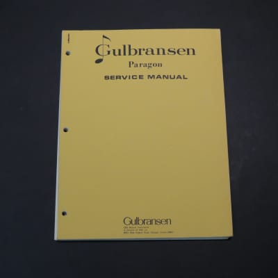 Gulbransen Paragon Service Manual [Three Wave Music] image 1