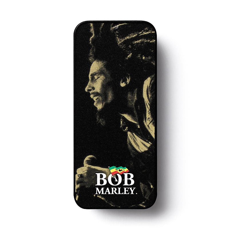 Dunlop BOBPT08M Bob Marley Gold Series Medium Guitar Pick Tin (6-Pack) image 1
