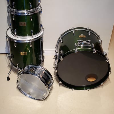VTG PEARL Emerald Mist Floor Tom Drum 16"x16" Maple Prestige Session - Gorgeous Clean image 9
