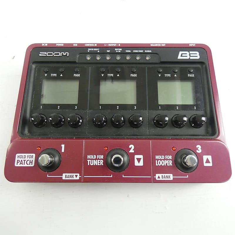 Used Zoom B3 W/PWR Guitar Effects Effects Reverb