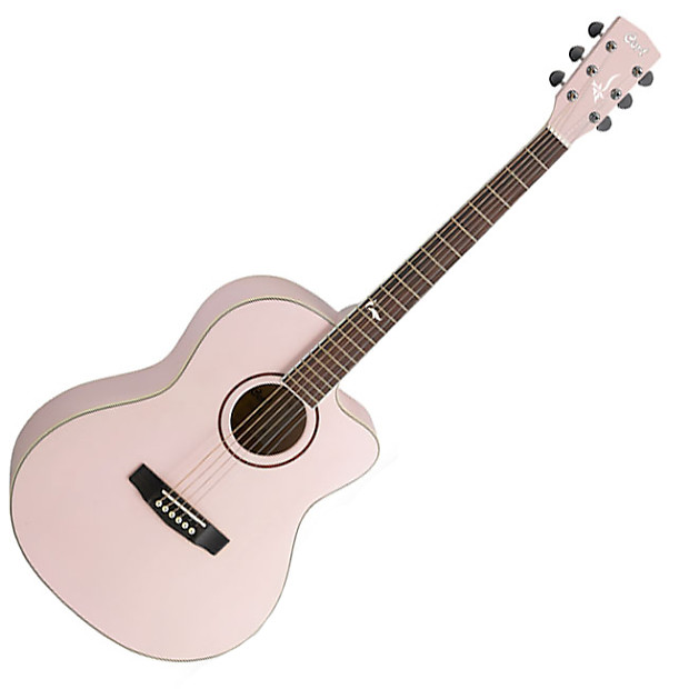 Light pink acoustic guitar on sale