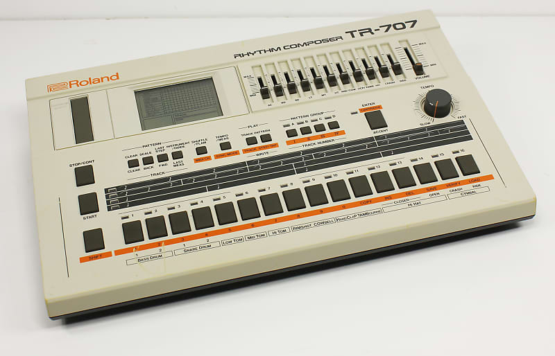 Vintage Roland TR 707 MIDI Drum Machine TR707 Sequencer 12 Bit Drums image 1