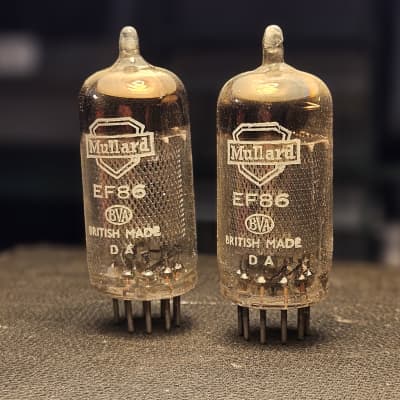 Matched pair Mullard Ef86 - Square D Getter - ++1 image 5