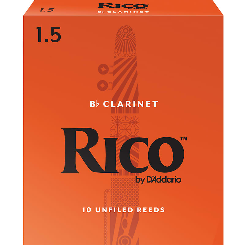10 Pack Rico Reeds Bb Clarinet 1.5 RCA1015 image 1