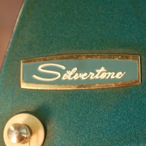 1965 Turquoise Silvertone by Teisco Model 1436 Dual Pickup Whammy Pro Setup Original Soft Case image 7