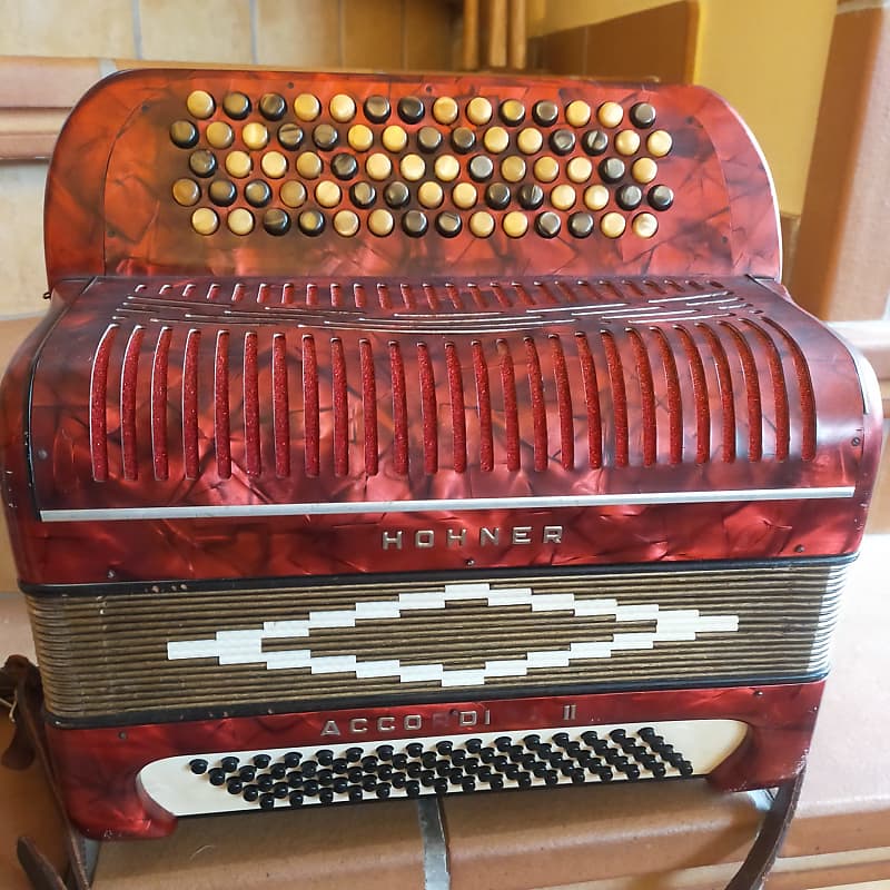 Hohner Accordina II Chromatic Button Concert Accordion / Made Reverb