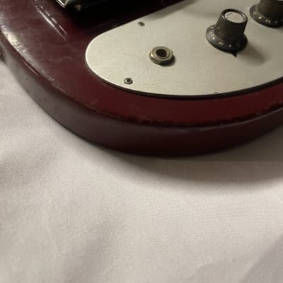 Teisco WG-4L Electric Guitar MIJ Japan W/ Chip Board Case Vintage 1960s Red image 8