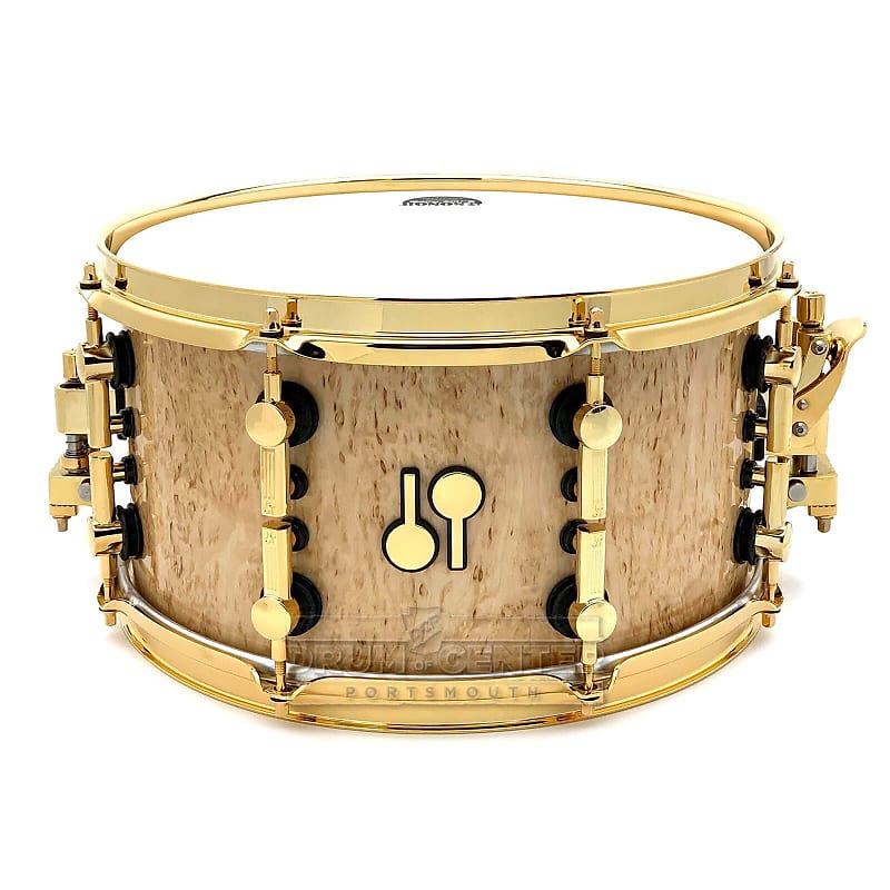 Sonor SQ2 Heavy Maple Snare Drum 13x7 Scandinavian Birch Gloss w/Gold Hardware image 1