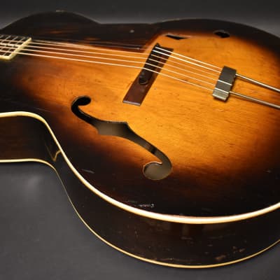c. 1935 Cromwell By Gibson G-4 Archtop Acoustic Sunburst image 10