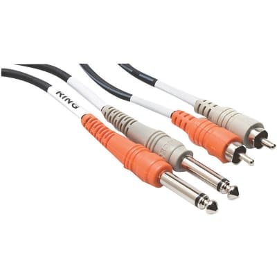 Hosa CPR204 CPR204 Dual 1/4" TS to Dual RCA Stereo Interconnect - 4 Meter