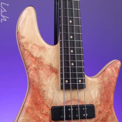 Fodera 40th Anniversary Emperor Deluxe 4-String Bass Natural Japanese Maple image 3