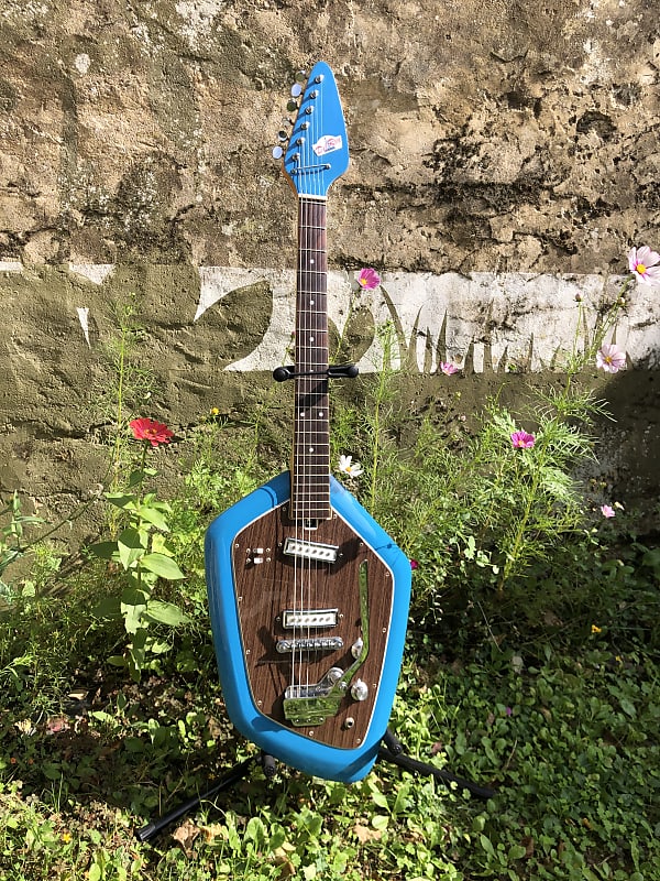 ギター teisco del rey ev-2t Vintage Teisco Del Rey 60's EV-2T Blue With Case — Truetone