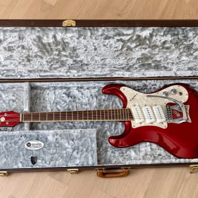 2004 Mosrite Eurorite 3 Pickup Non-Production Ventures-Style Guitar, Candy Apple Red w/ Case, Fillmore image 18