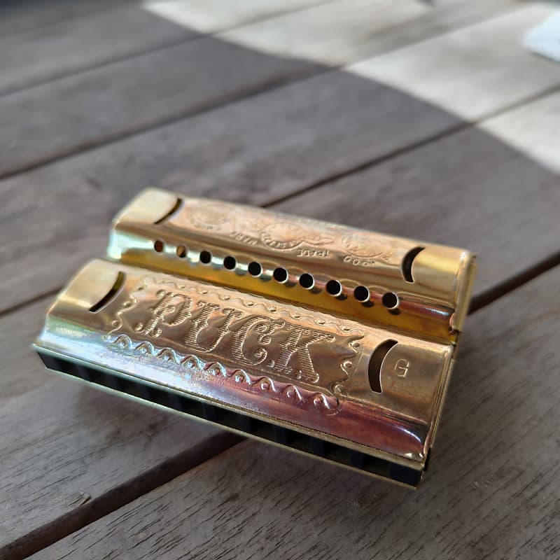Hohner Double Puck Harmonica, Double-sided G/C, 10-hole
