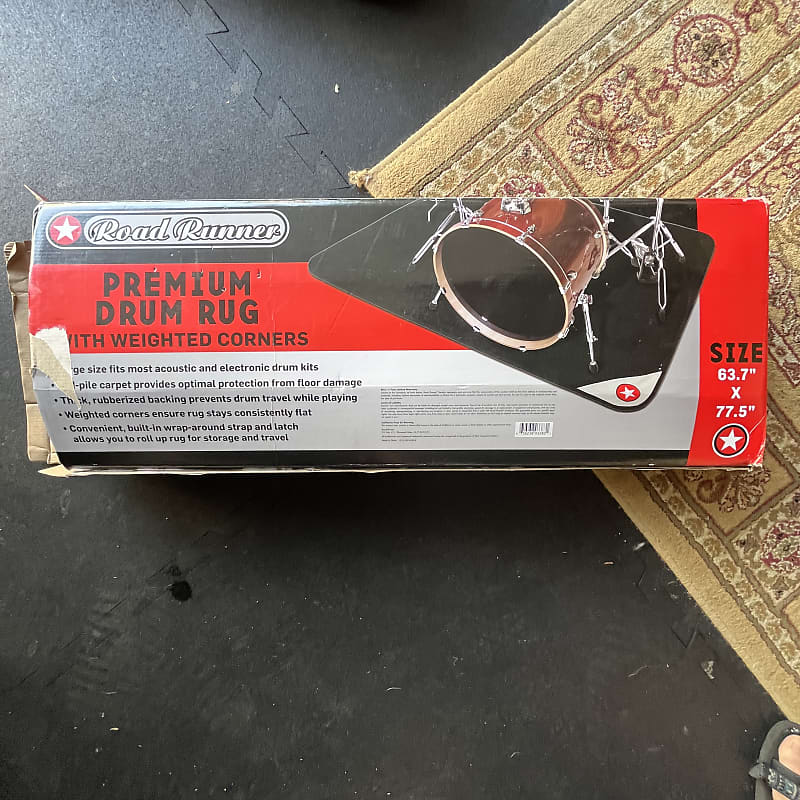 Road Runner Drum Rug With Weighted Corners Reverb