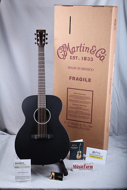 Martin X Series OMXAE Orchestra Model Acoustic Electric Guitar Black