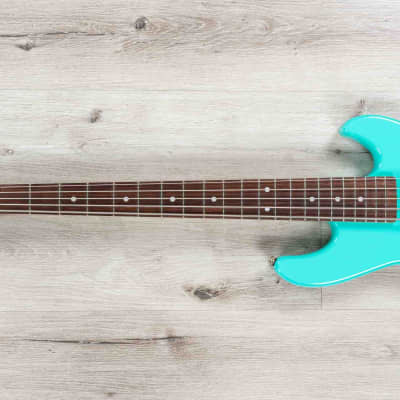 Mint G&L CLF Research L-1000 Series 750 5-String Bass, Caribbean Rosewood, Turquoise image 6