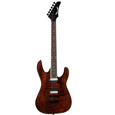 Dean MD24 FM TGE Select - Electric Guitar Hardtail Design with Grover Tuners - Flame Tiger Eye for sale