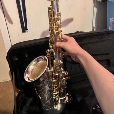 Jupiter JAS110 Eb Intermediate Alto Saxophone Silver/Gold image 14