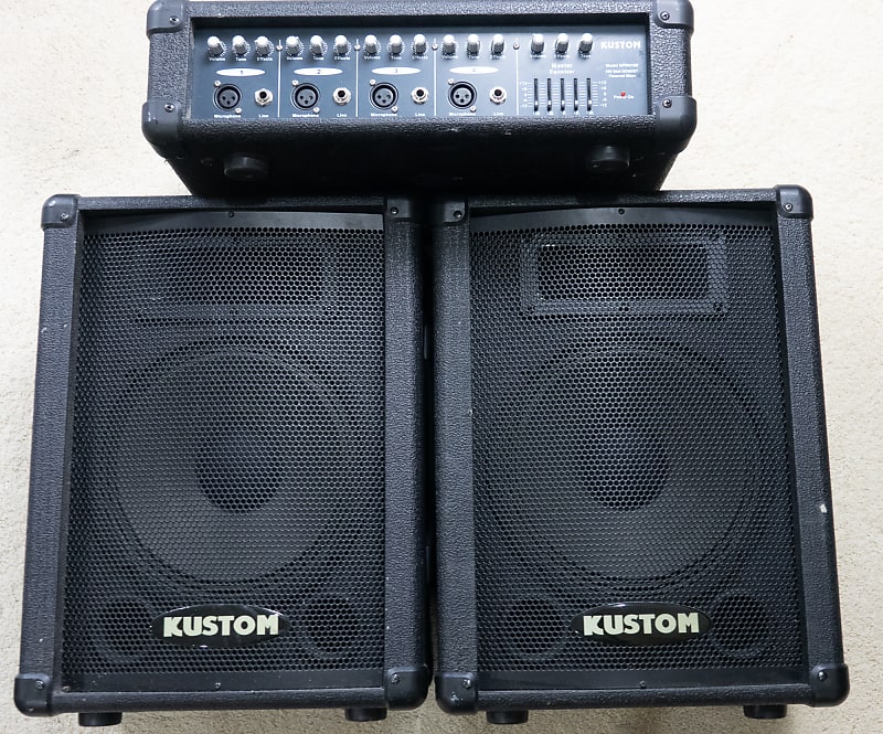 Kustom KPM4100 Mixer Amp + 2x KSC10 Speakers Reverb