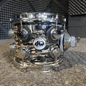 DW  Collector's Series Maple VLT 7x8" Rack Tom in Black Oyster Glass Finish W/Protection Racket Bag image 5