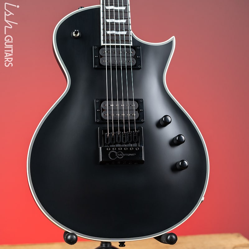 ESP E-II Eclipse EverTune Electric Guitar Black Satin image 1