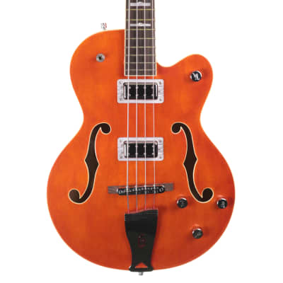 Gretsch G5440B Hollowbody Bass Guitar, Orange with Hard Case for sale