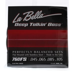 La Bella 760FS Deep Talkin' Bass Flatwound Bass Guitar Strings - .045-.105 Standard image 4