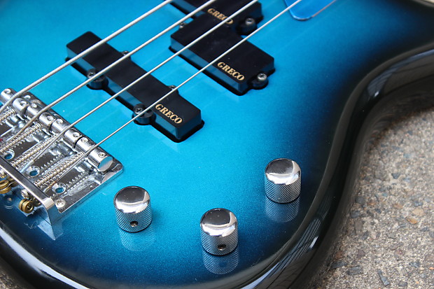 2002 Greco Japan PXB-400 PJ Phoenix Bass Bass MIJ (Blue Sunburst)