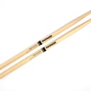 Promark RBH550TW 5A Rebound Balance Teardrop Woodtip Hickory Drumsticks - .550"