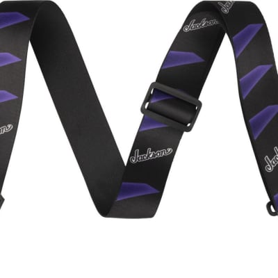 Jackson Headstock Pattern Strap - Black/Purple for sale